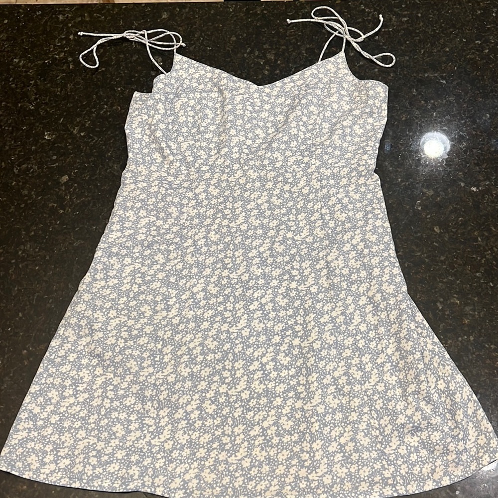 Light Blue Floral Babydoll dress